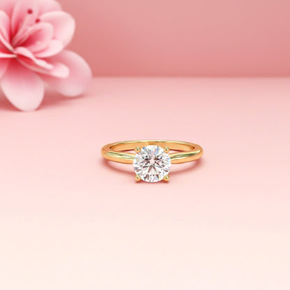 2Ctw Round Moissanite Emperor Ring