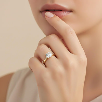 2Ctw Round Moissanite Emperor Ring