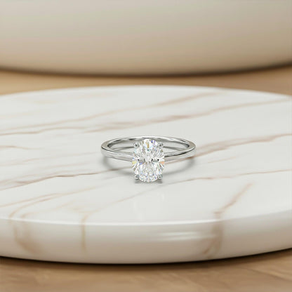1.25Ctw Oval Moissanite Everest Ring