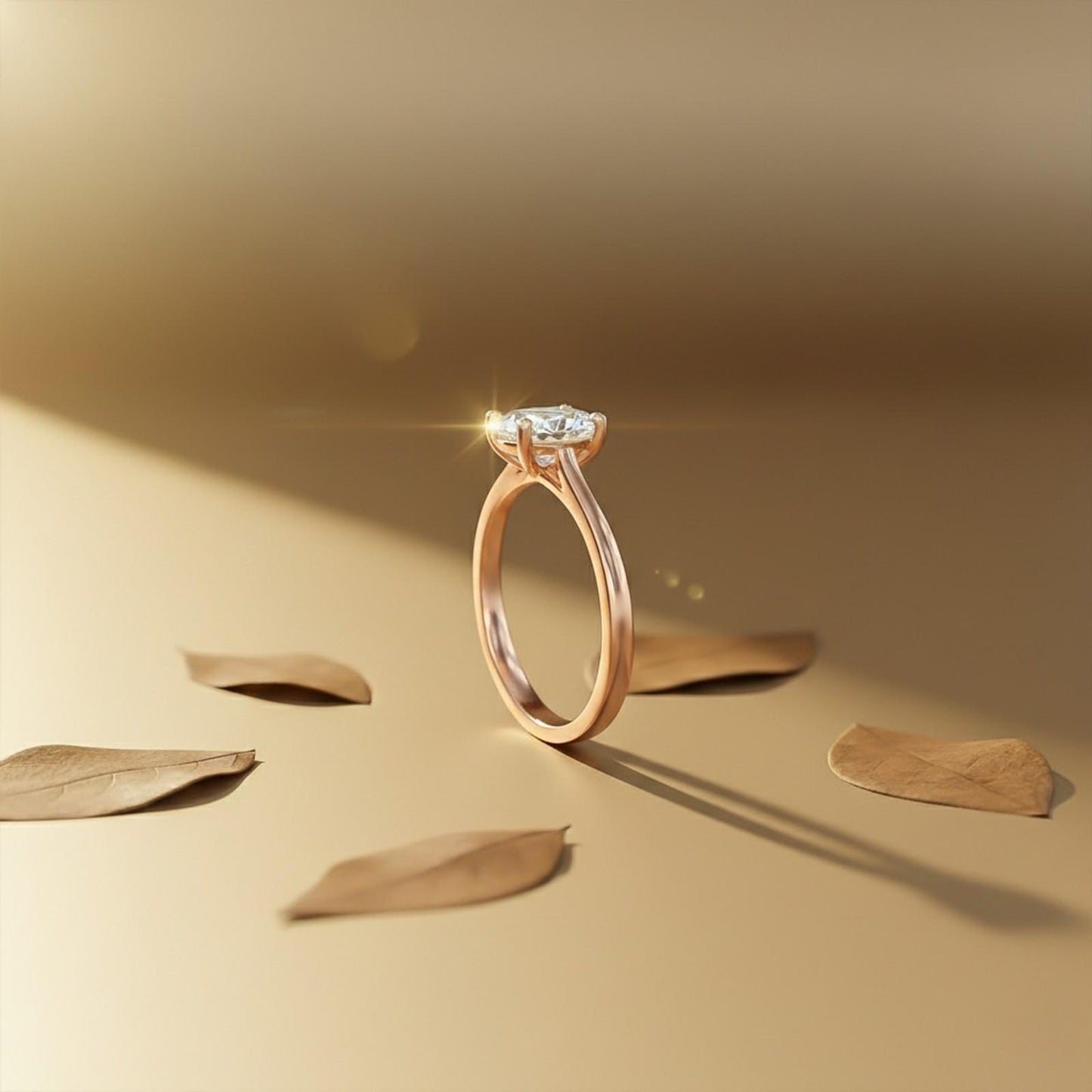 1.25Ctw Oval Moissanite Everest Ring