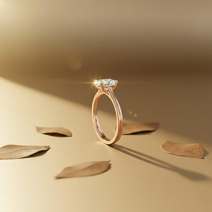 1.25Ctw Oval Moissanite Everest Ring