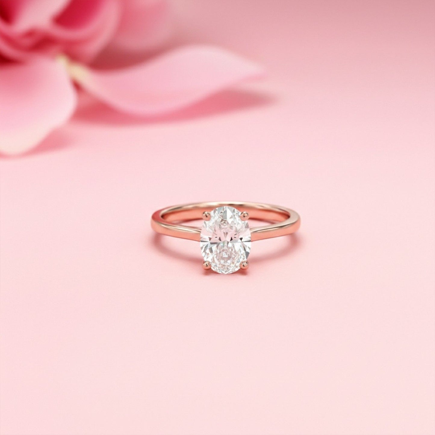 1.25Ctw Oval Moissanite Everest Ring