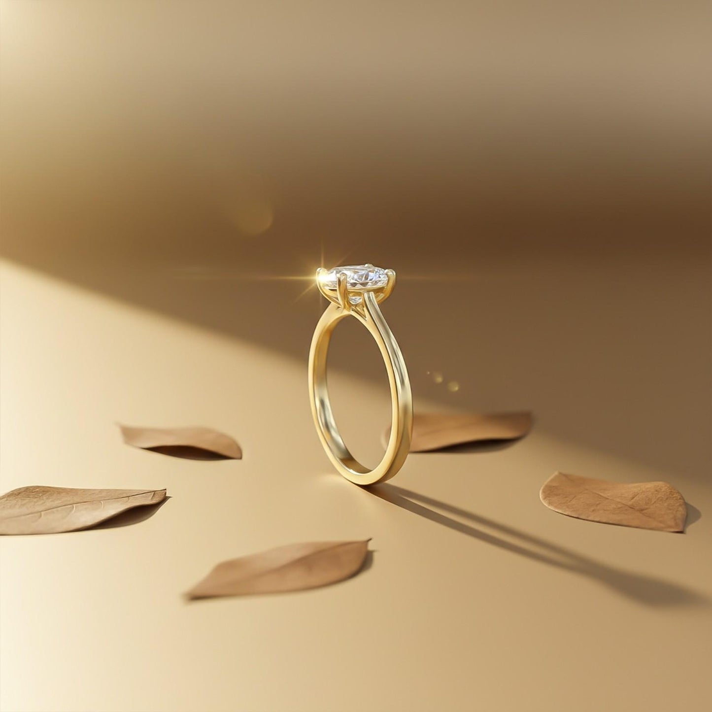 1.25Ctw Oval Moissanite Everest Ring