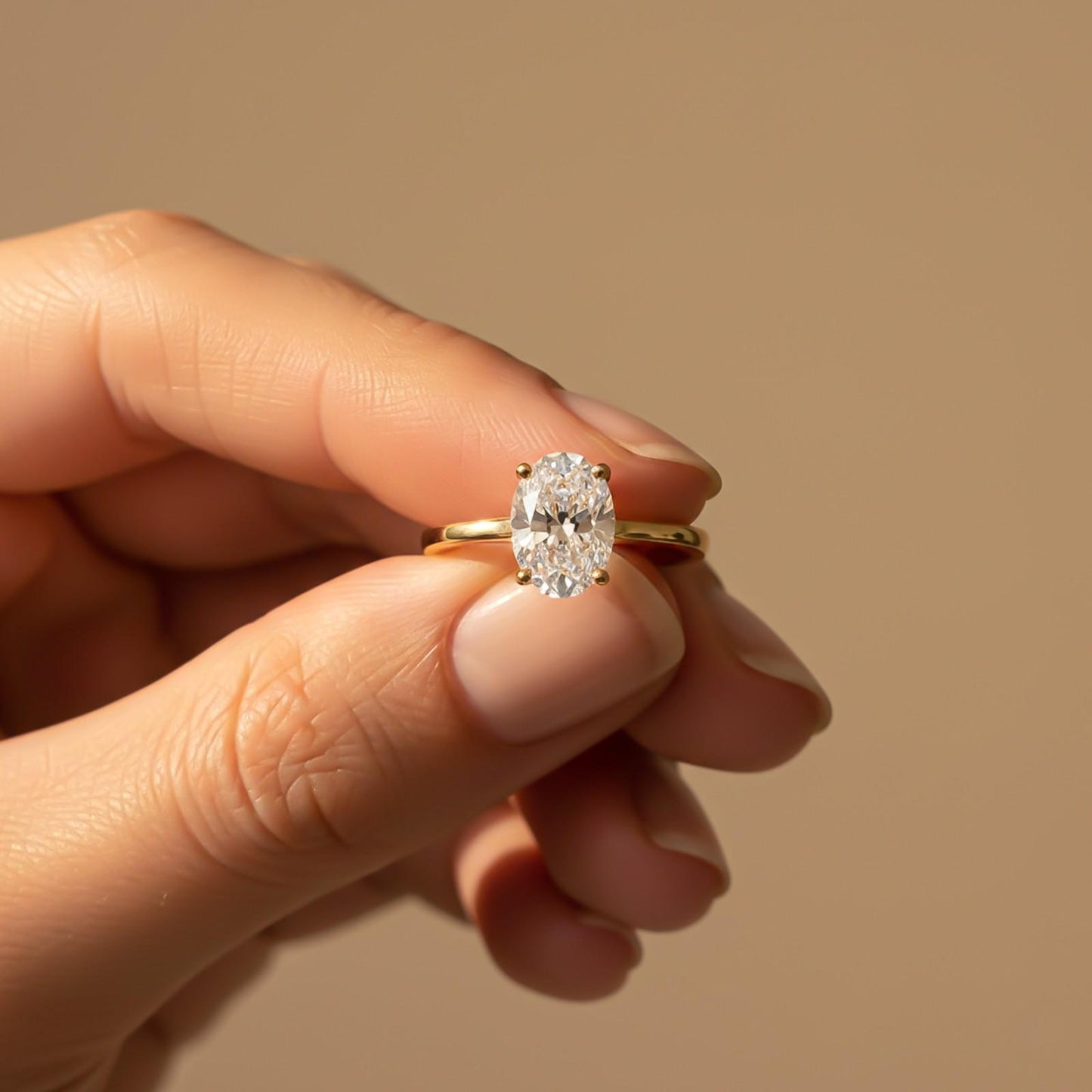 1.25Ctw Oval Moissanite Everest Ring