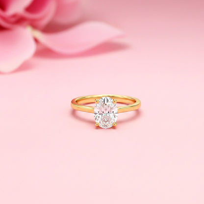 1.25Ctw Oval Moissanite Everest Ring