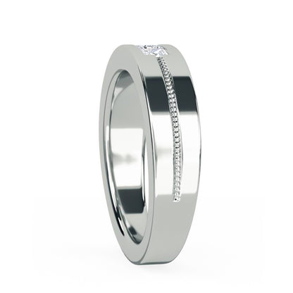 0.75Ctw Princess Moissanite Admiring Men's Band