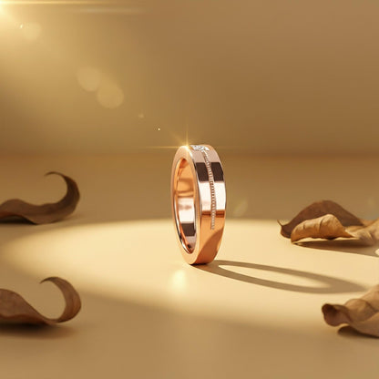 0.75Ctw Princess Moissanite Admiring Men's Band