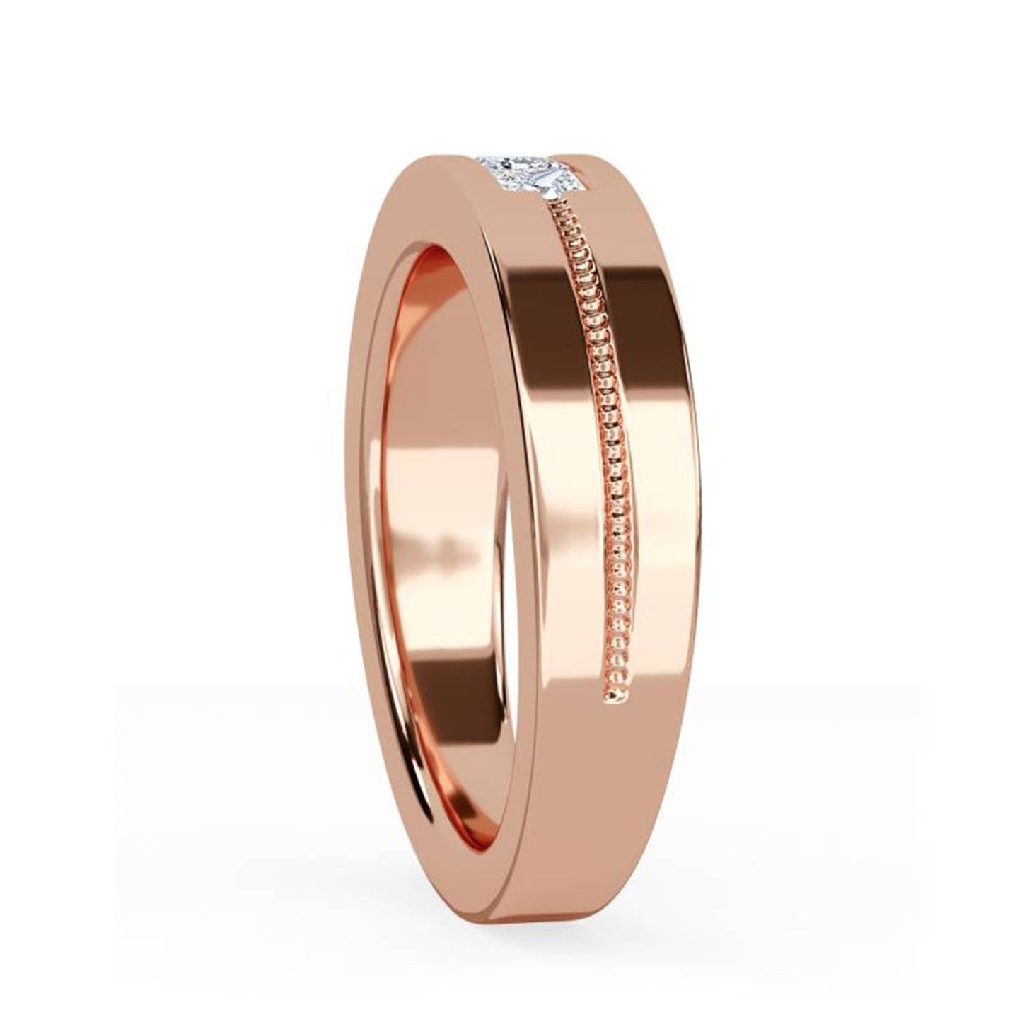 0.75Ctw Princess Moissanite Admiring Men's Band