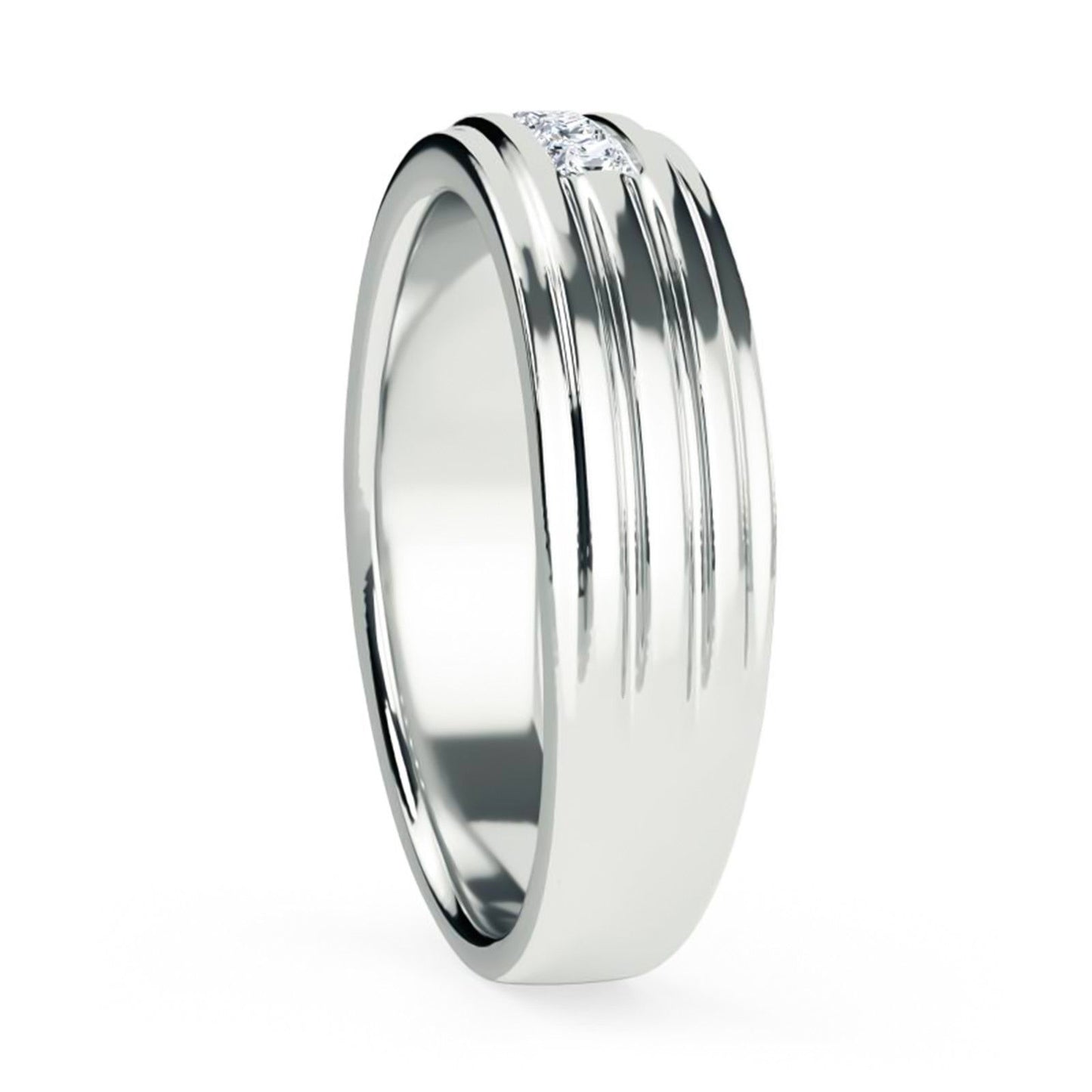 0.50Ctw Princess Moissanite Longing Men's Band