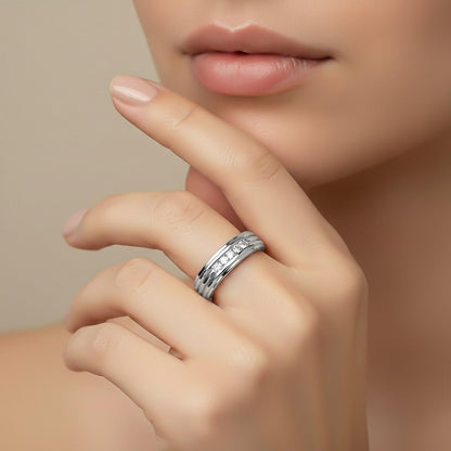 0.50Ctw Princess Moissanite Longing Men's Band