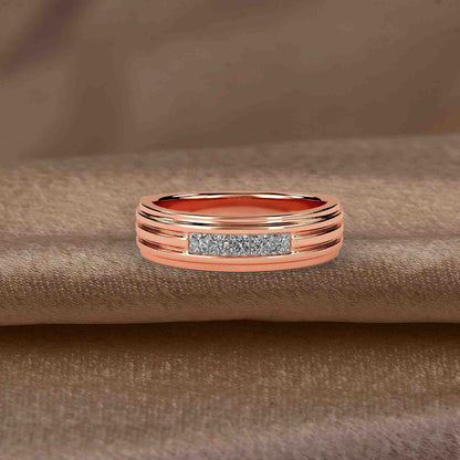 0.50Ctw Princess Moissanite Longing Men's Band