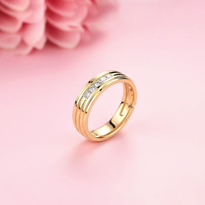 0.50Ctw Princess Moissanite Longing Men's Band