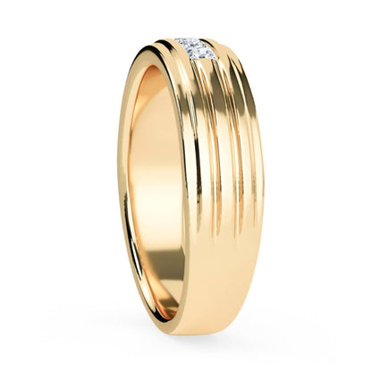 0.50Ctw Princess Moissanite Longing Men's Band