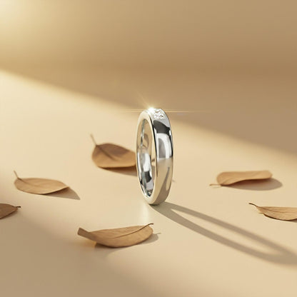1Ctw Princess Moissanite Pladino Band Ring