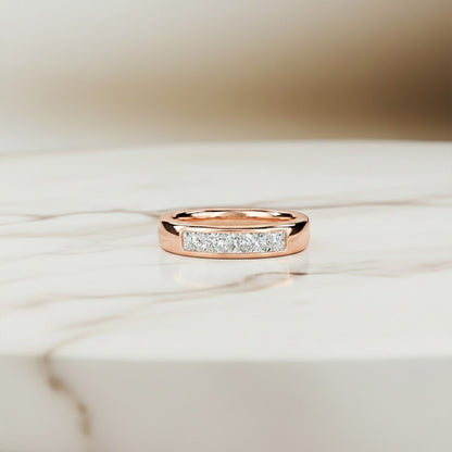 1Ctw Princess Moissanite Pladino Band Ring
