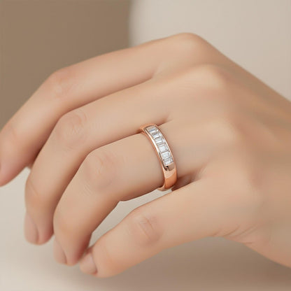 1Ctw Princess Moissanite Pladino Band Ring