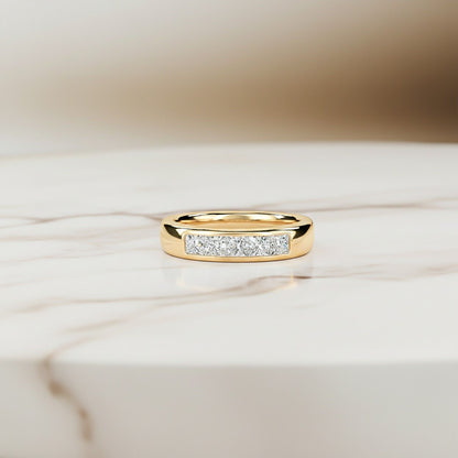 1Ctw Princess Moissanite Pladino Band Ring
