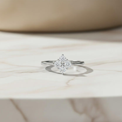 1Ctw Round Moissanite Humber Ring