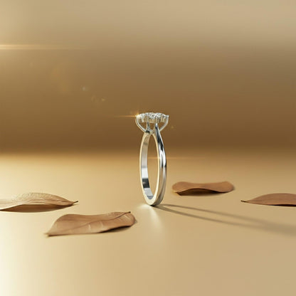 1Ctw Round Moissanite Humber Ring