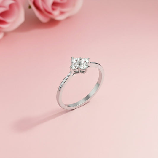 1Ctw Round Moissanite Humber Ring