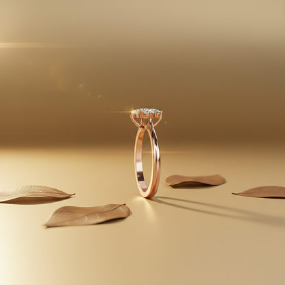 1Ctw Round Moissanite Humber Ring