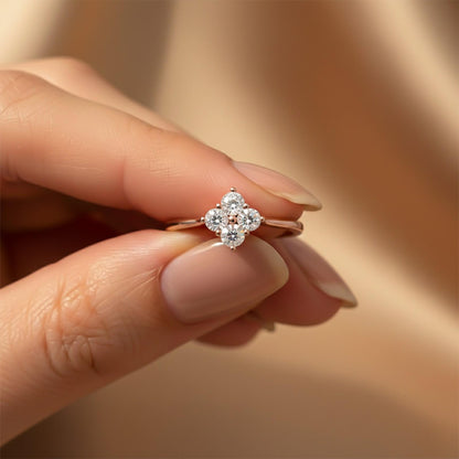 1Ctw Round Moissanite Humber Ring