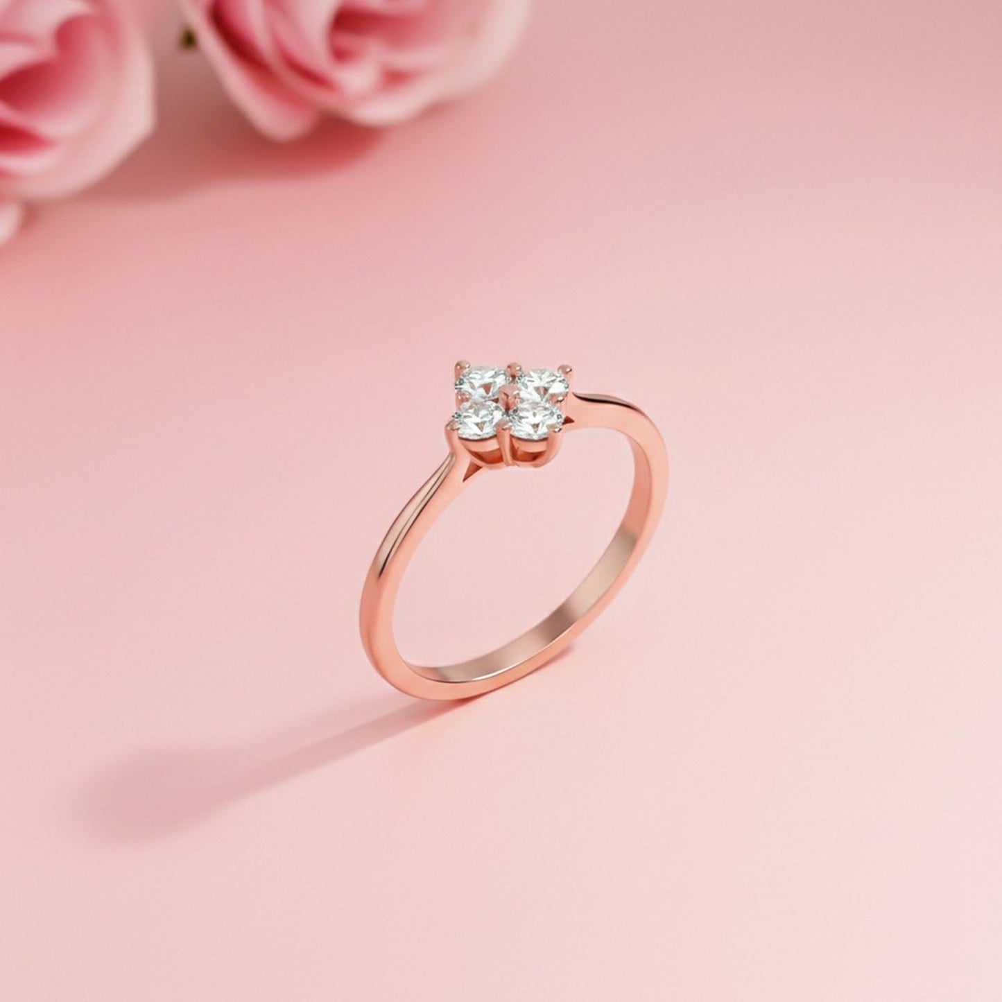 1Ctw Round Moissanite Humber Ring