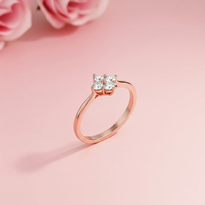 1Ctw Round Moissanite Humber Ring