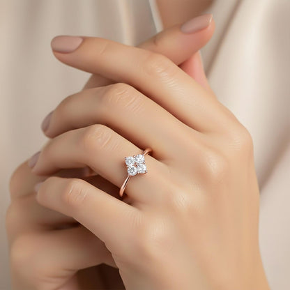 1Ctw Round Moissanite Humber Ring