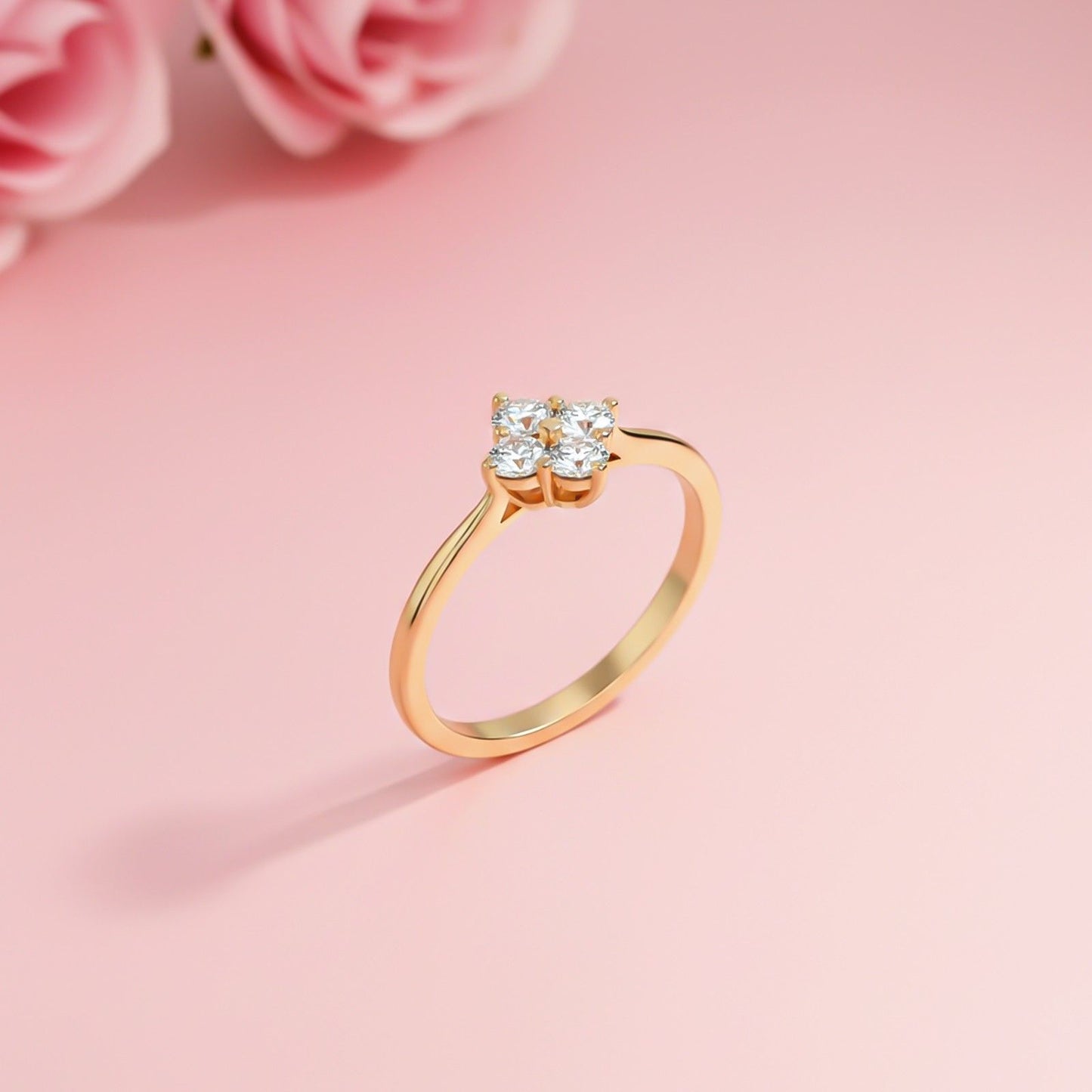 1Ctw Round Moissanite Humber Ring