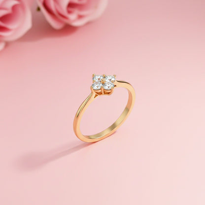 1Ctw Round Moissanite Humber Ring