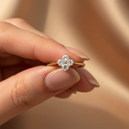1Ctw Round Moissanite Humber Ring