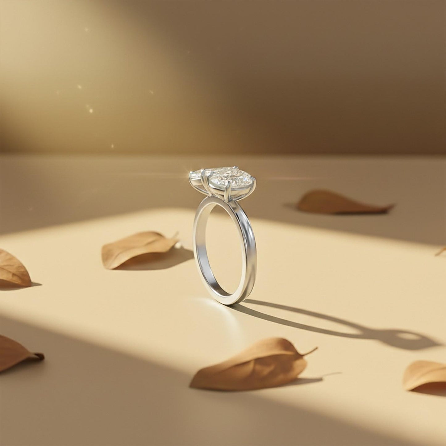 2Ctw Moissanite Dual Stone Ring