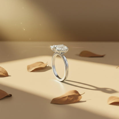 2Ctw Moissanite Dual Stone Ring