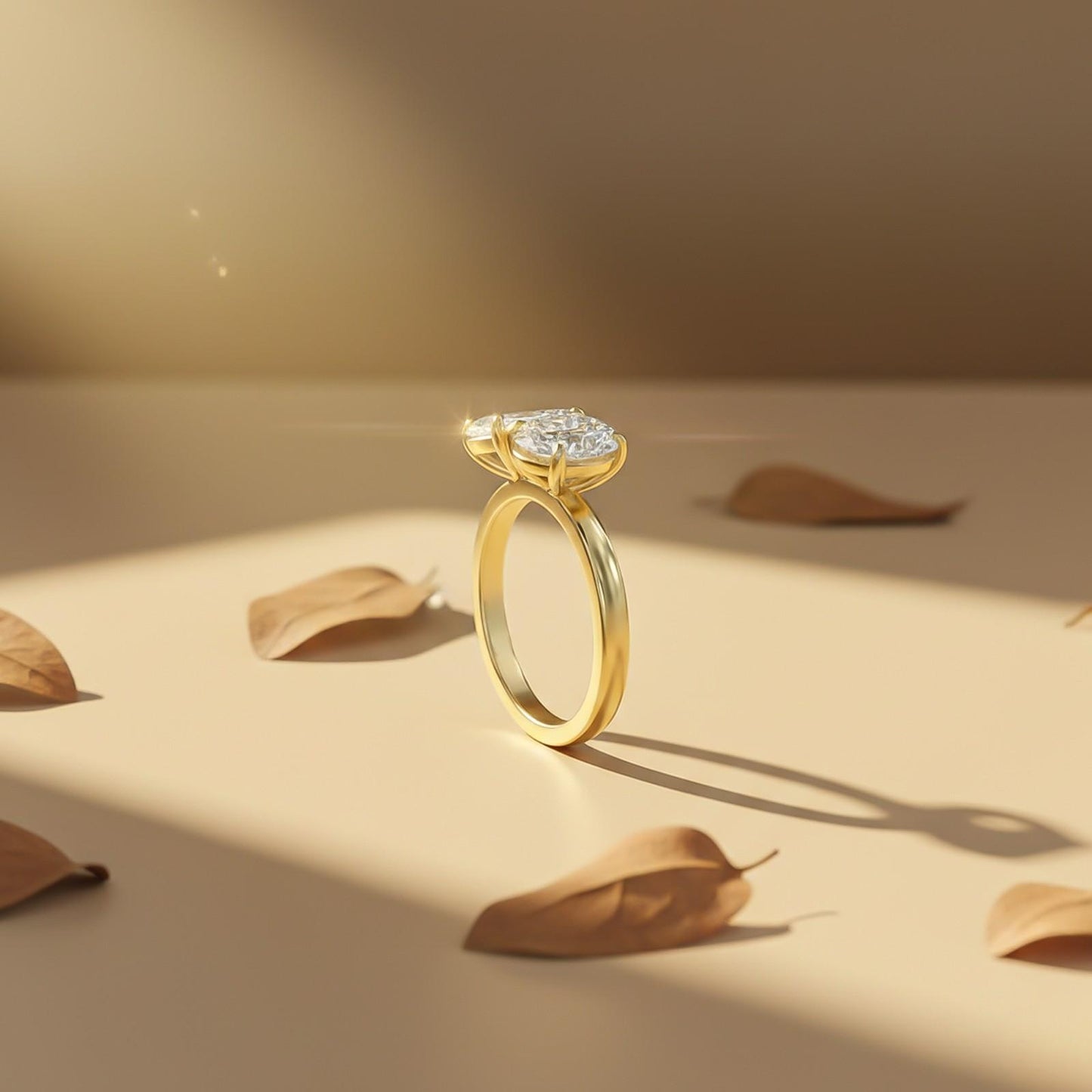 2Ctw Moissanite Dual Stone Ring