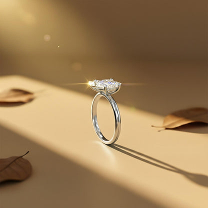 2Ctw Moissanite Double Stone Ring