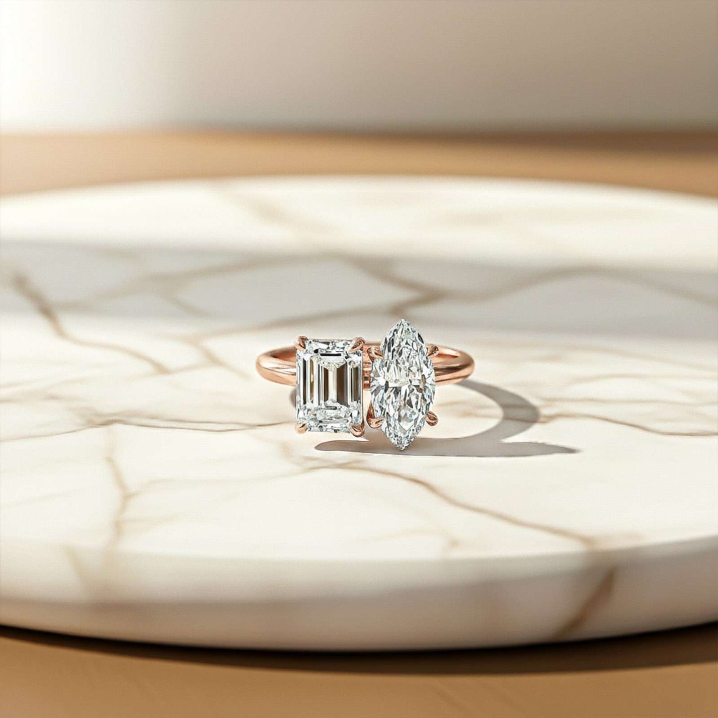 2Ctw Moissanite Double Stone Ring