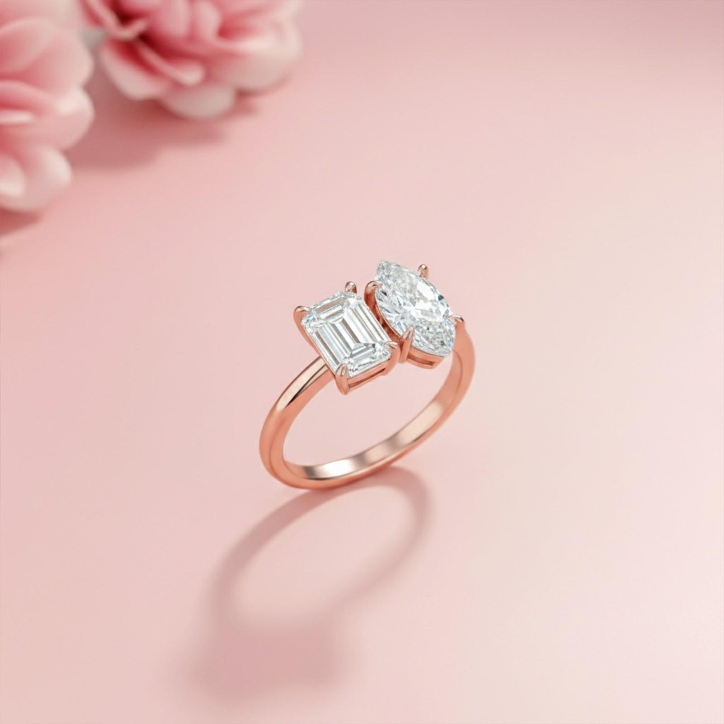 2Ctw Moissanite Double Stone Ring