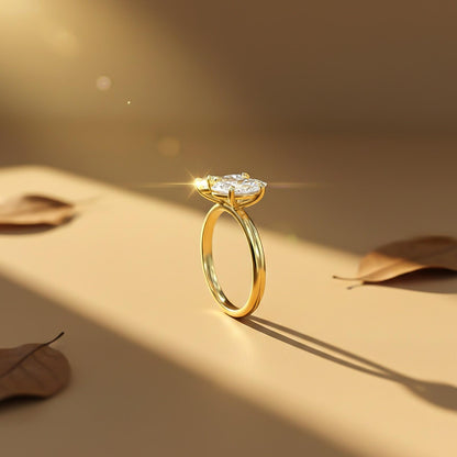 2Ctw Moissanite Double Stone Ring