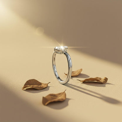 1.50Ctw Oval Two-Stone Moissanite Engagement Ring