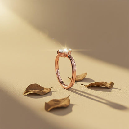 1.50Ctw Oval Two-Stone Moissanite Engagement Ring