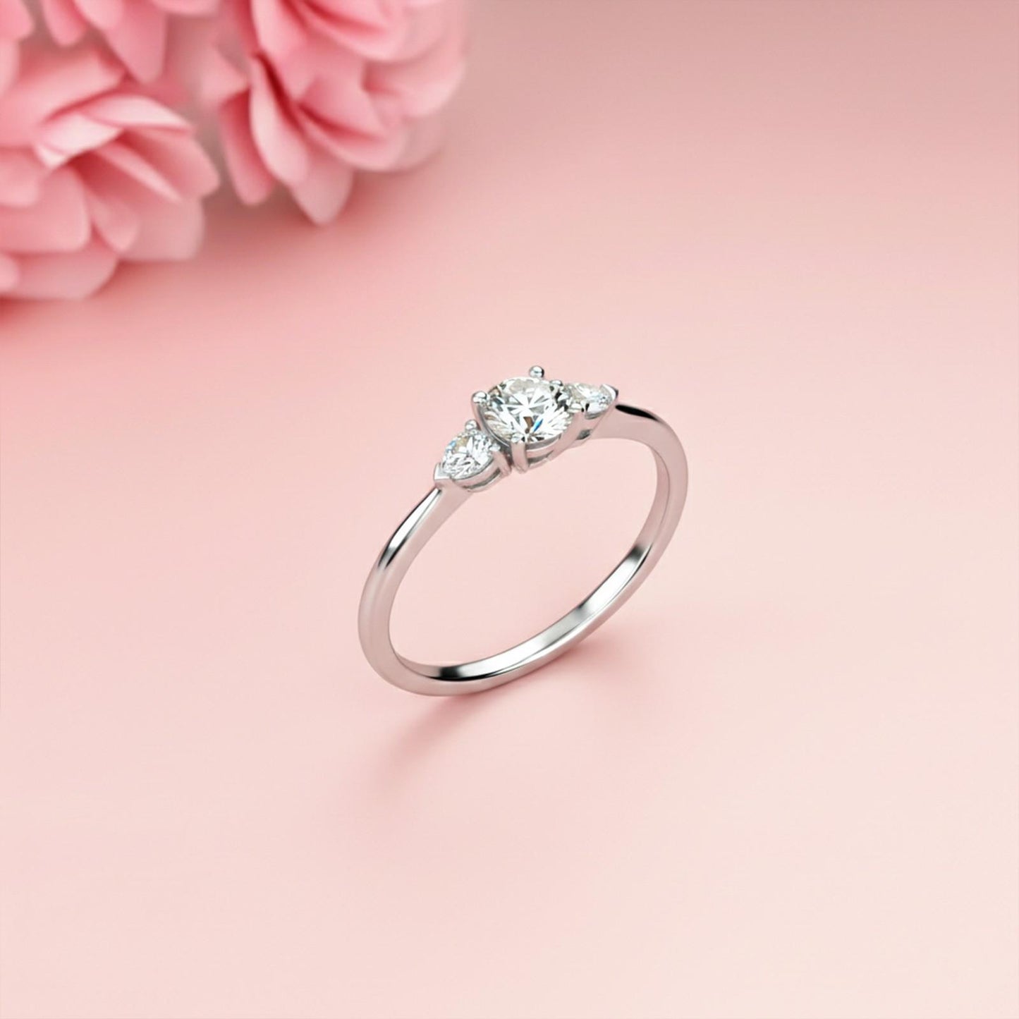 1.20Ctw Three-stone Moissanite Ring