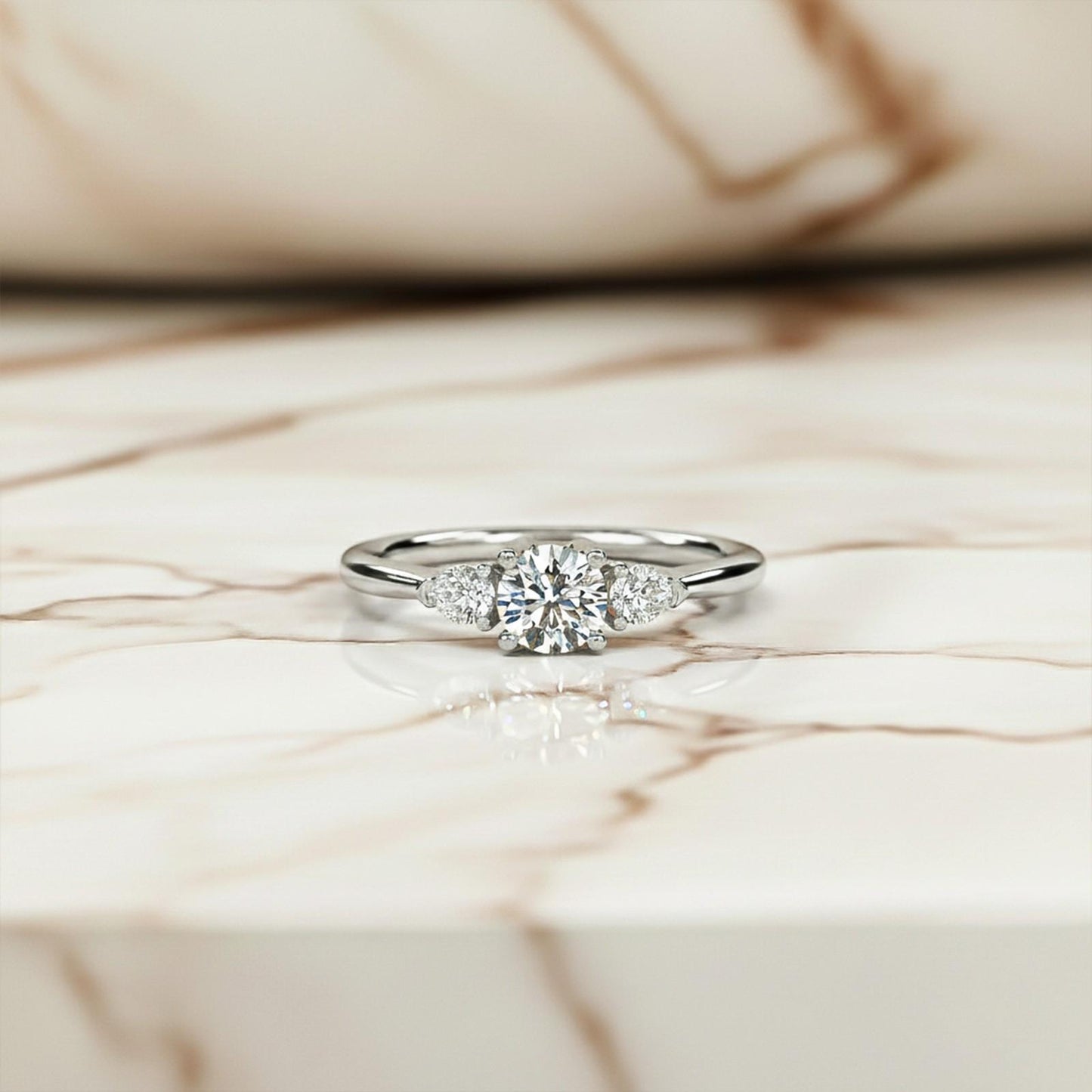 1.20Ctw Three-stone Moissanite Ring