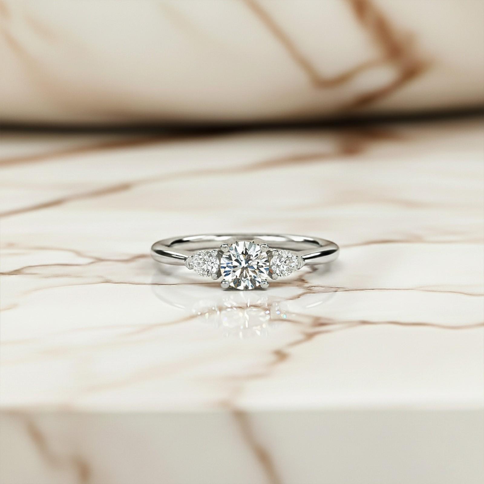 1.20Ctw Three-stone Moissanite Ring