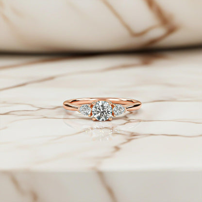1.20Ctw Three-stone Moissanite Ring