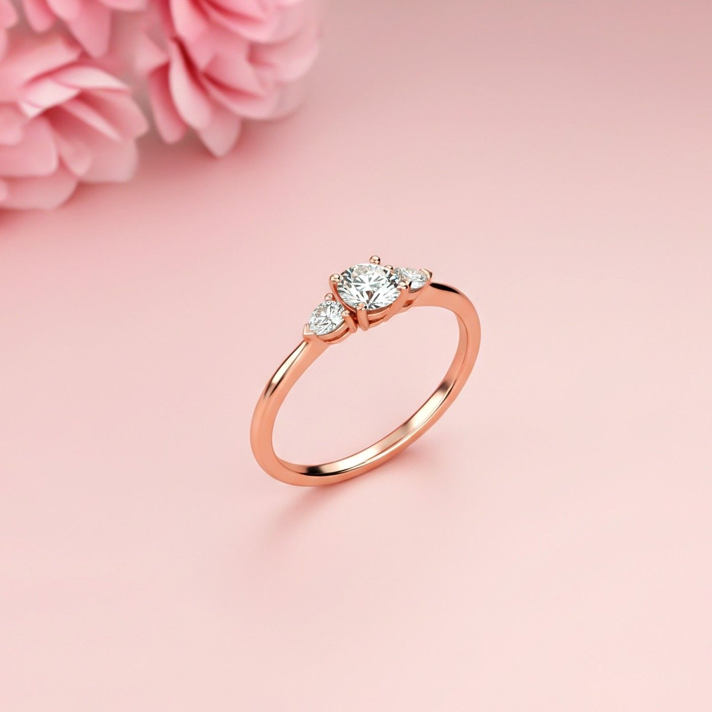 1.20Ctw Three-stone Moissanite Ring