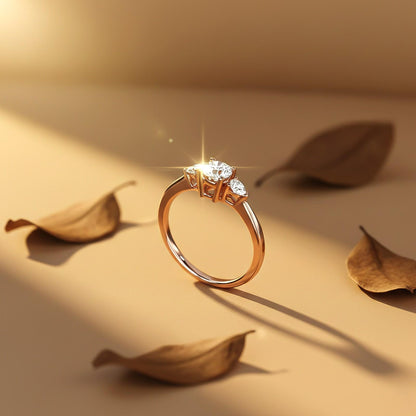 1.20Ctw Three-stone Moissanite Ring