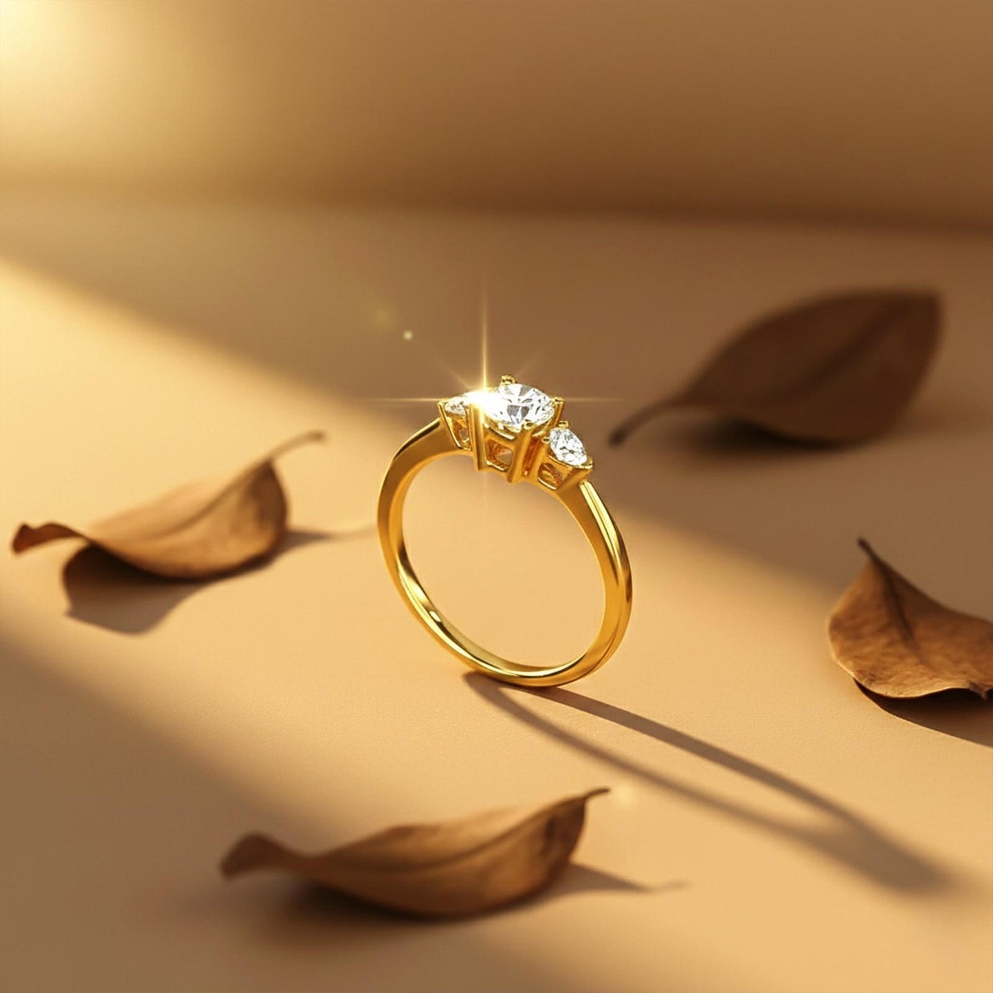 1.20Ctw Three-stone Moissanite Ring
