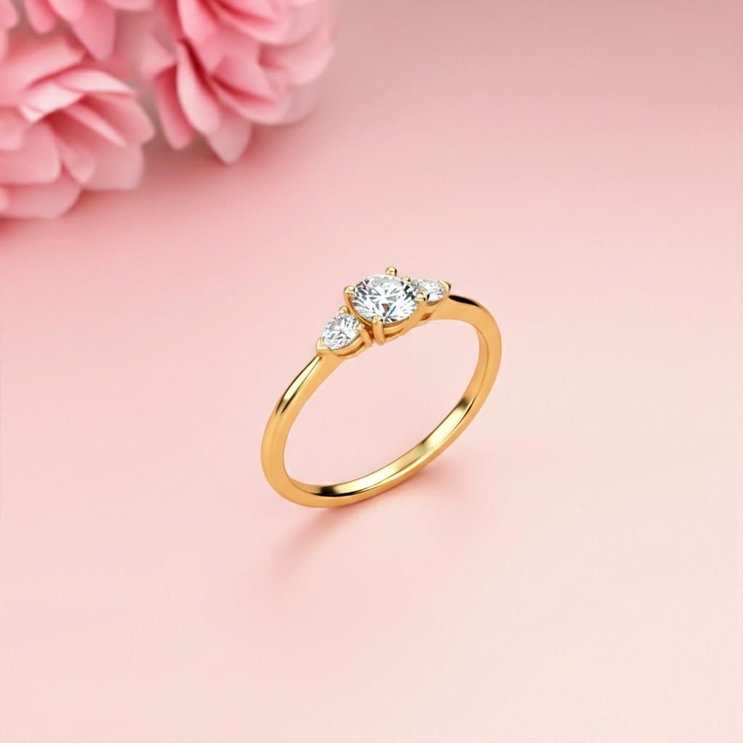 1.20Ctw Three-stone Moissanite Ring