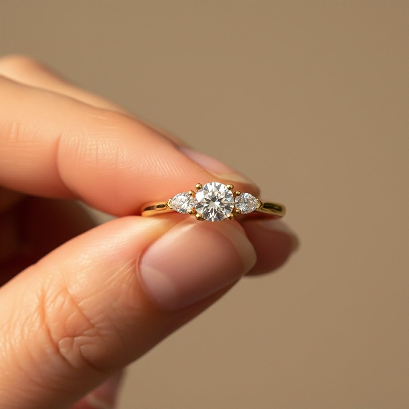 1.20Ctw Three-stone Moissanite Ring